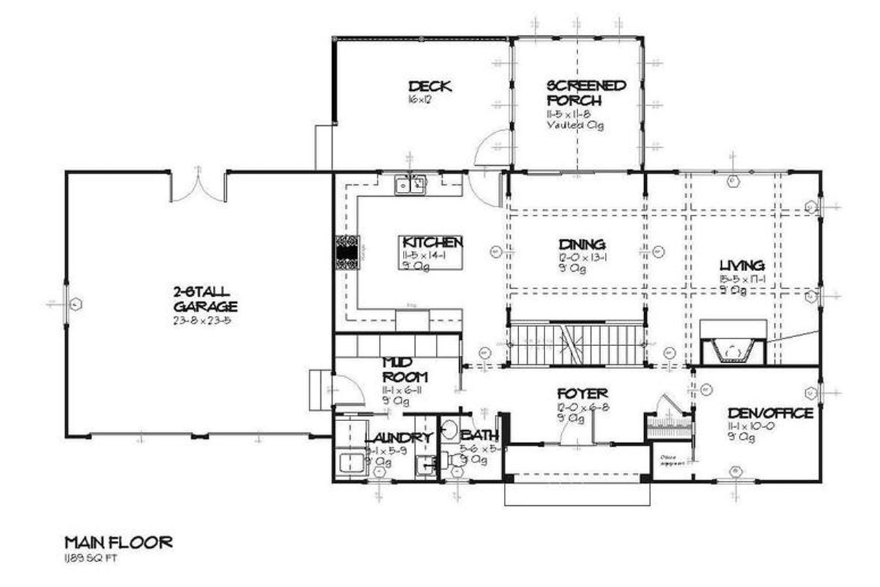 Cape Cod House Plan - Reston 15784 - 1st Floor Plan