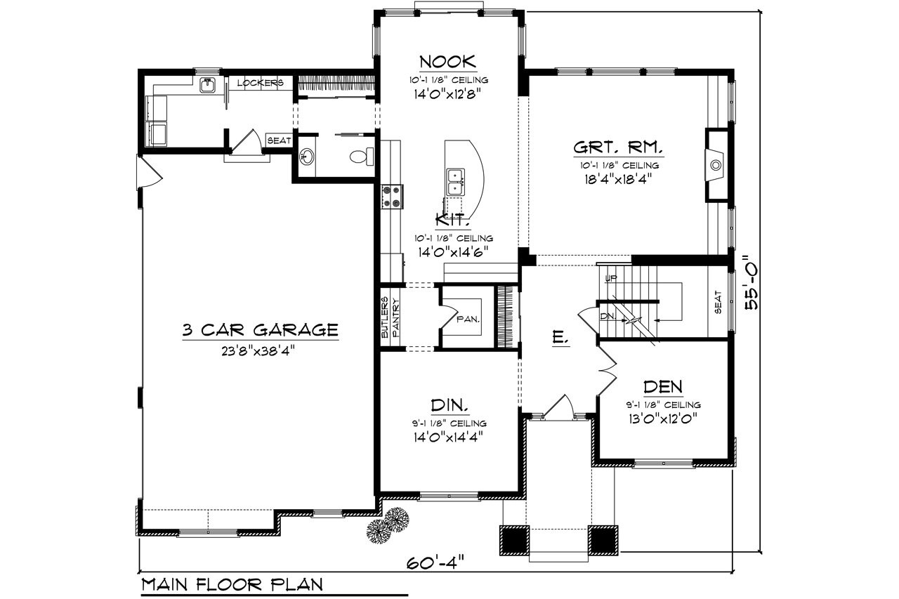 Traditional House Plan - 15832 - 1st Floor Plan