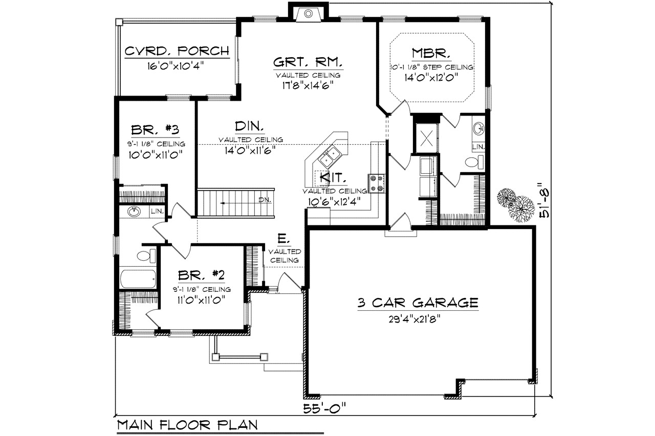 Ranch House Plan - 15906 - 1st Floor Plan