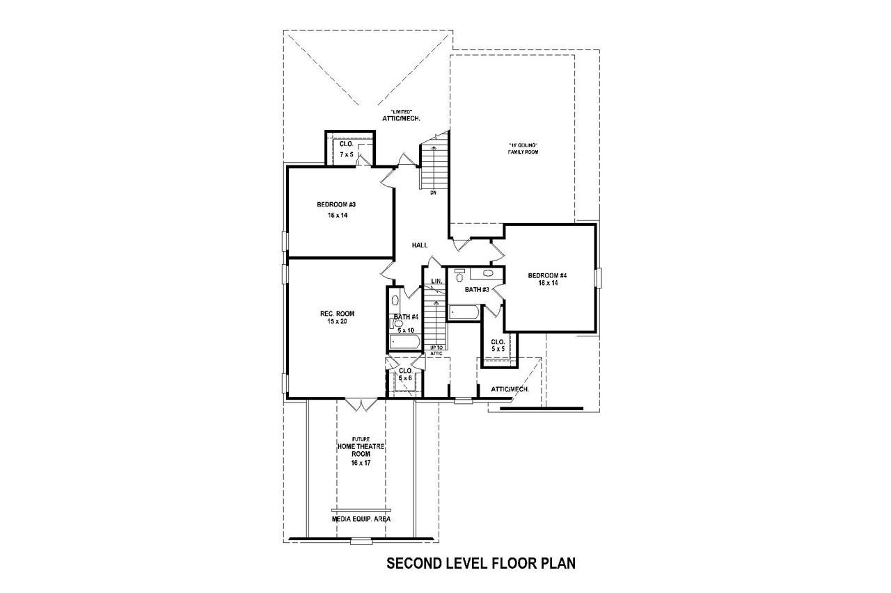 Secondary Image - Classic House Plan - 16221 - 2nd Floor Plan