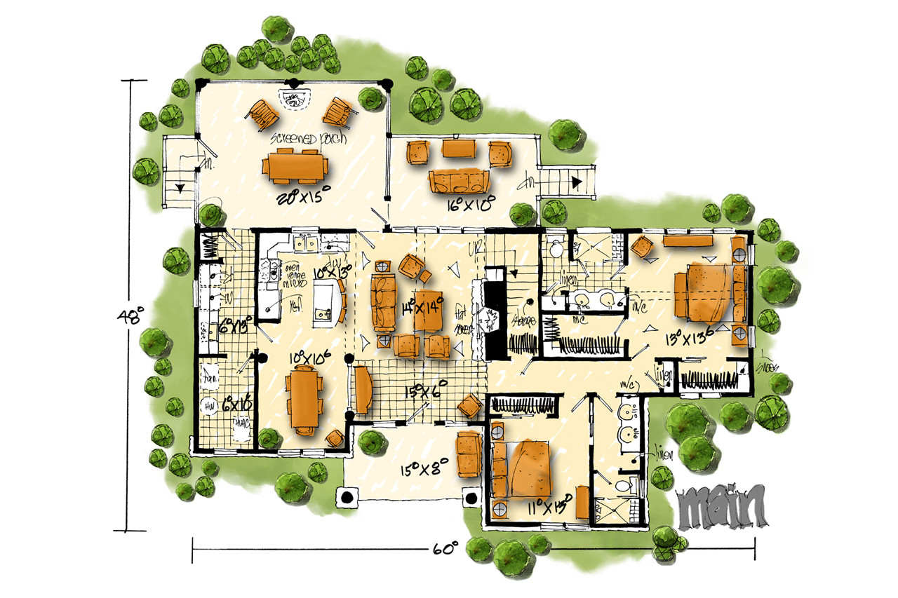Traditional House Plan - Cedar Point 16372 - 1st Floor Plan