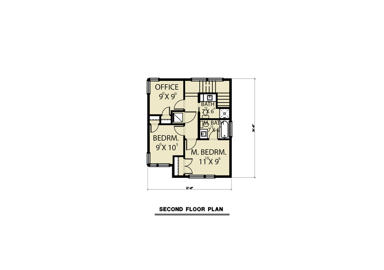 Secondary Image - Contemporary House Plan - 16840 - 2nd Floor Plan