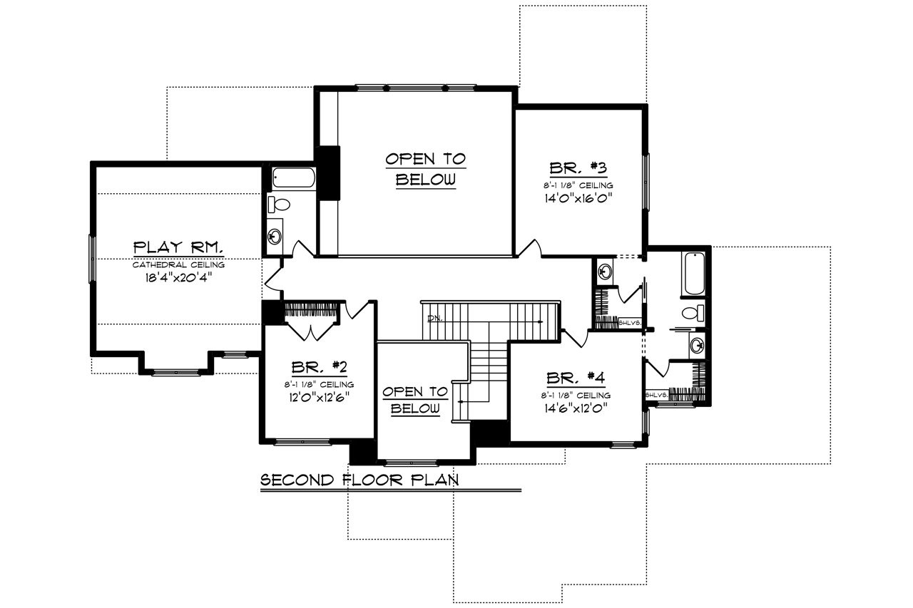 Secondary Image - Craftsman House Plan - 17239 - 2nd Floor Plan
