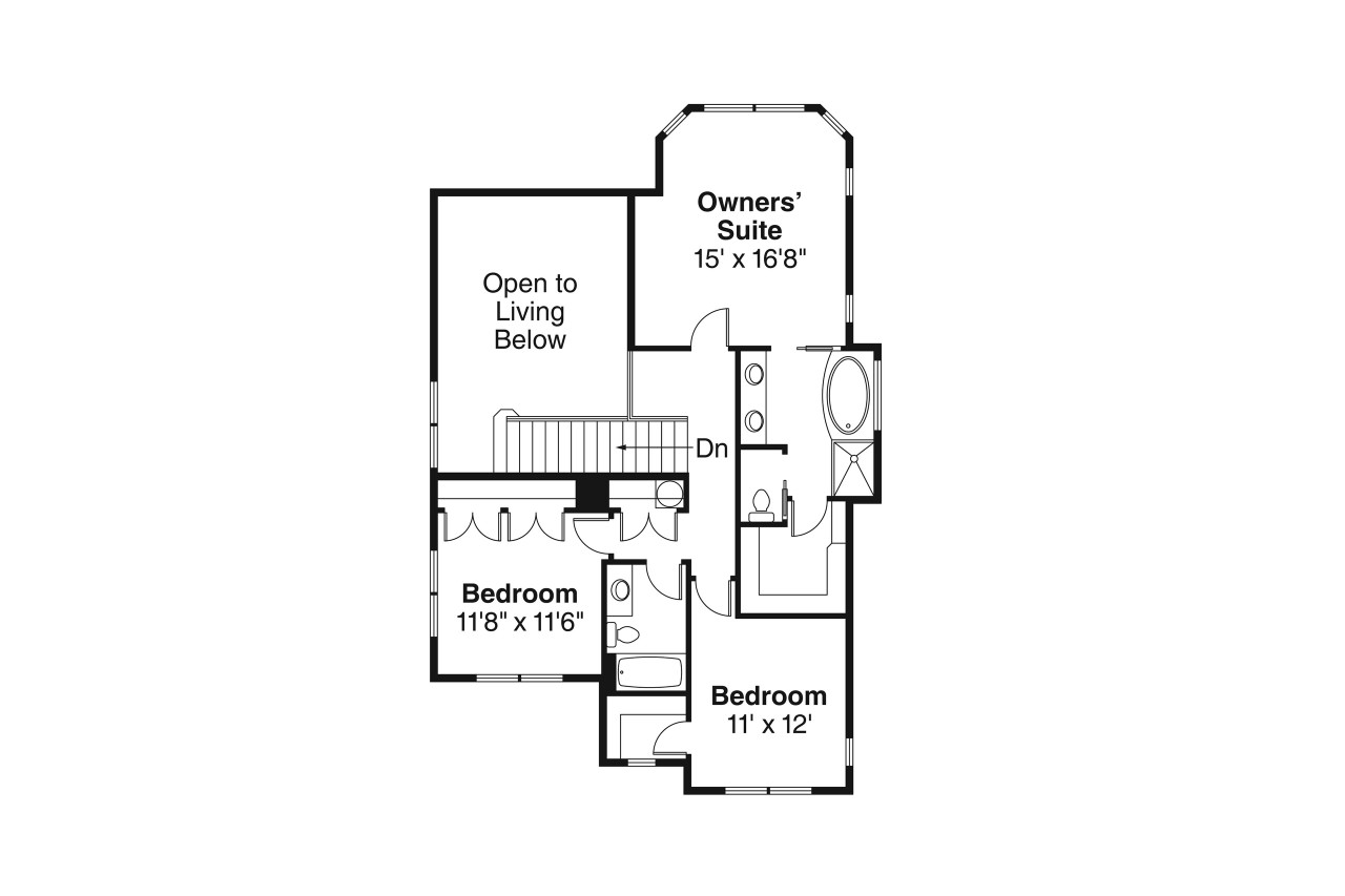 Secondary Image - Craftsman House Plan - Mapleton 17541 - 2nd Floor Plan