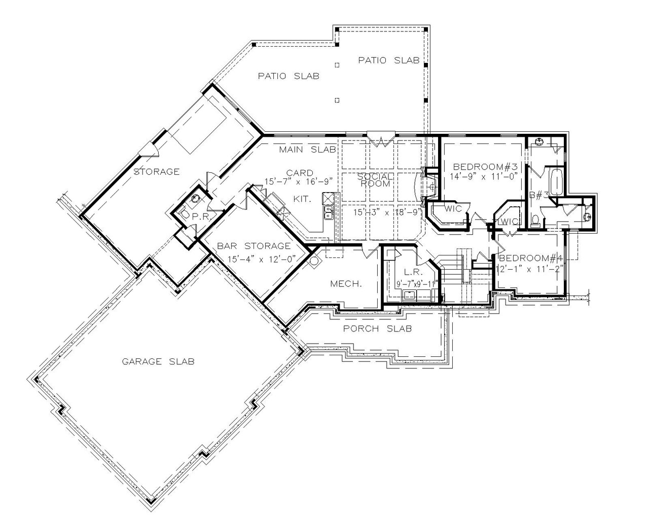 Craftsman House Plan - Lakeview Cottage 17634 - Basement Floor Plan