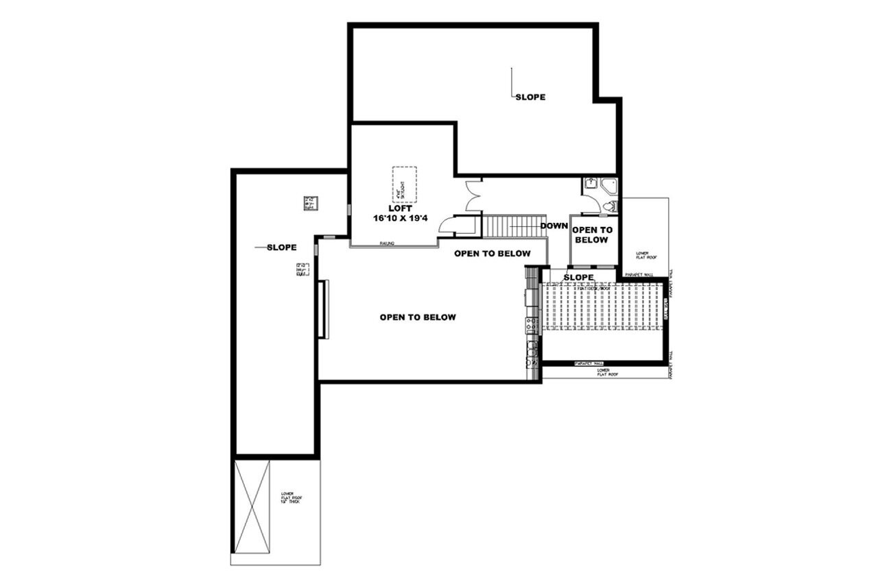Secondary Image - Contemporary House Plan - 17671 - 2nd Floor Plan