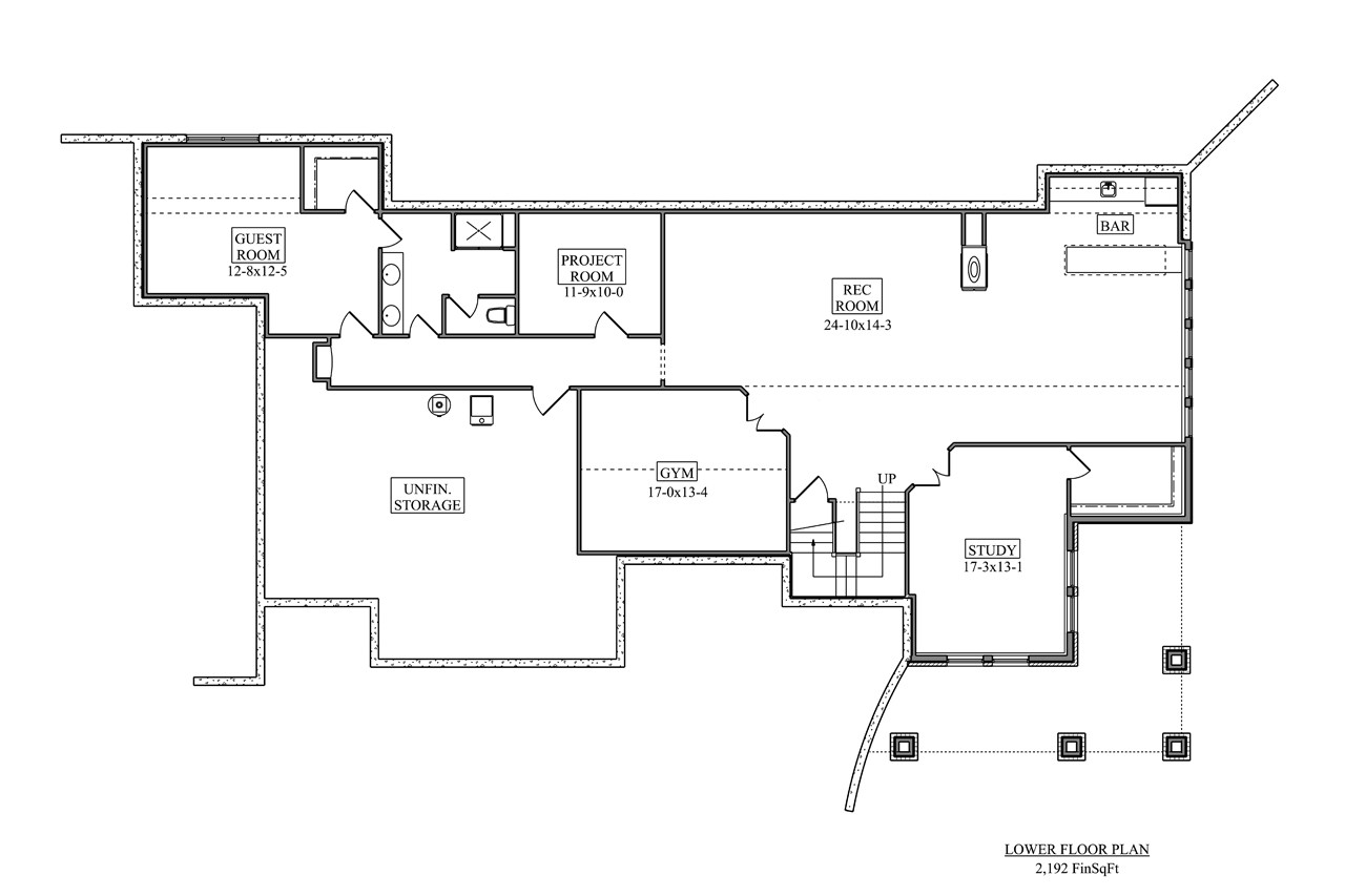 Prairie House Plan - Wills Point 17863 - Basement Floor Plan