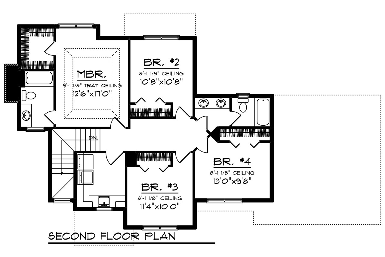 Craftsman House Plan - 18035 - 2nd Floor Plan