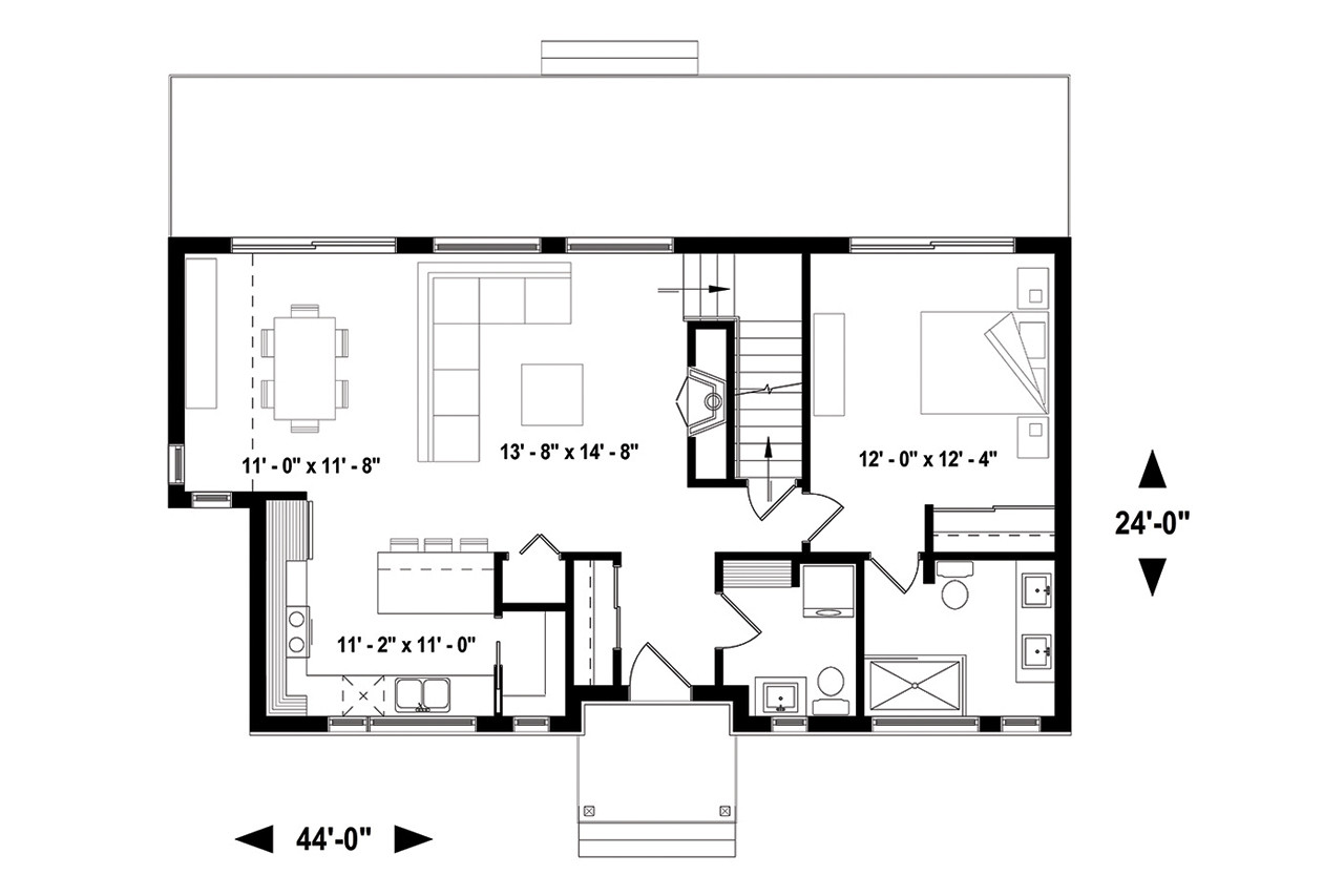 Cottage House Plan - Magnolia House 2 18080 - 1st Floor Plan