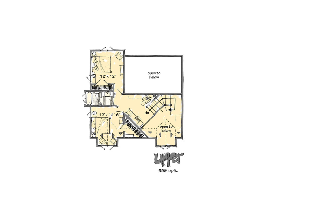 Secondary Image - Country House Plan - Coal Creek 18334 - 2nd Floor Plan