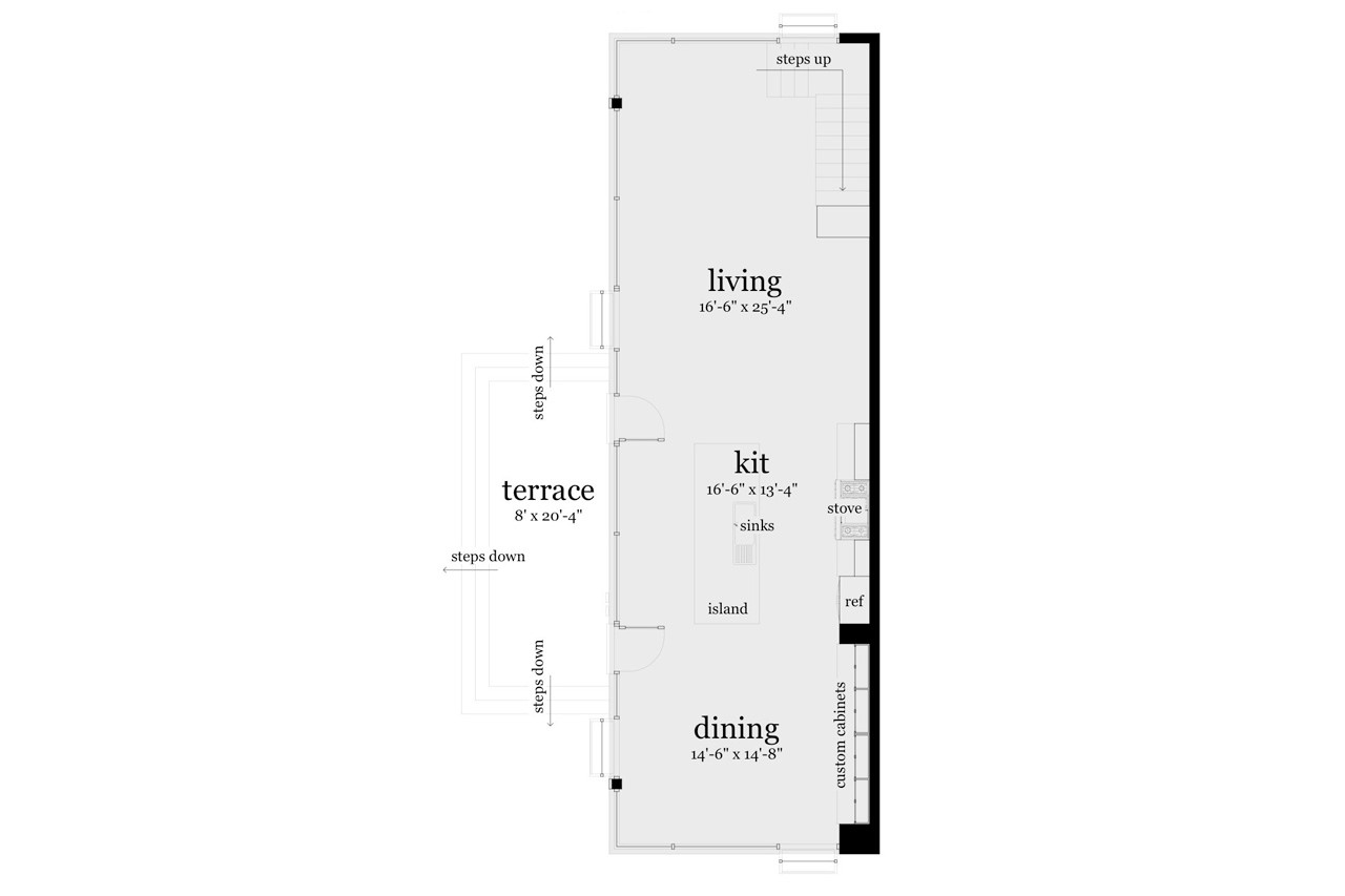 Modern House Plan - Nine 18769 - 1st Floor Plan