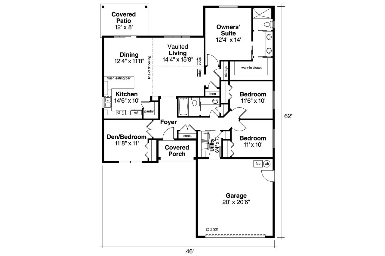 Traditional House Plan - Sterling 18948 - 1st Floor Plan