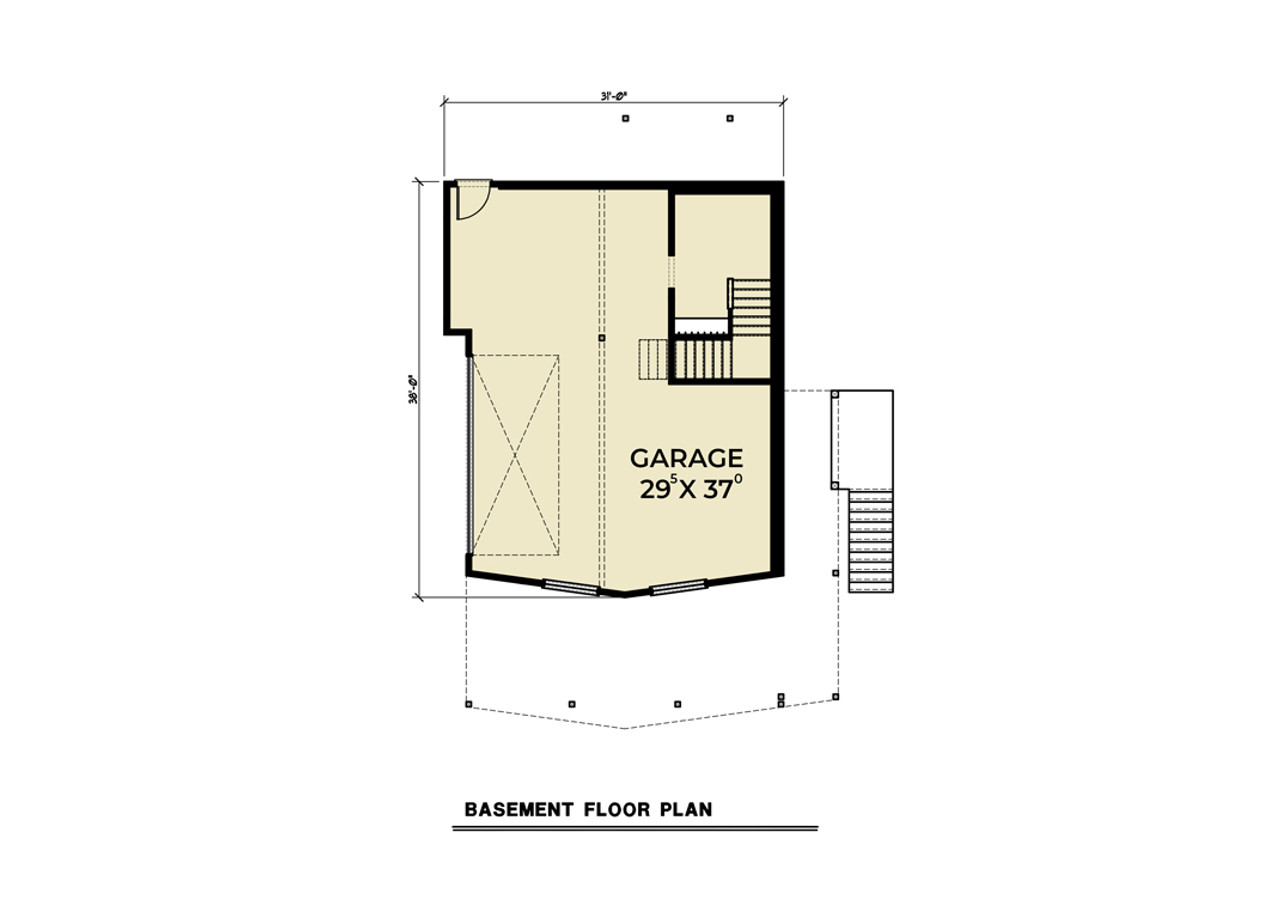 Craftsman House Plan - 19059 - Basement Floor Plan