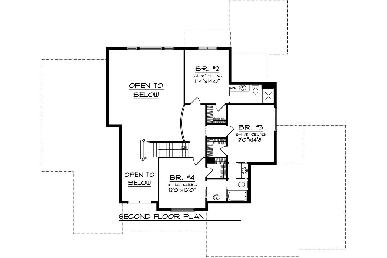 Secondary Image - Craftsman House Plan - 19324 - 2nd Floor Plan