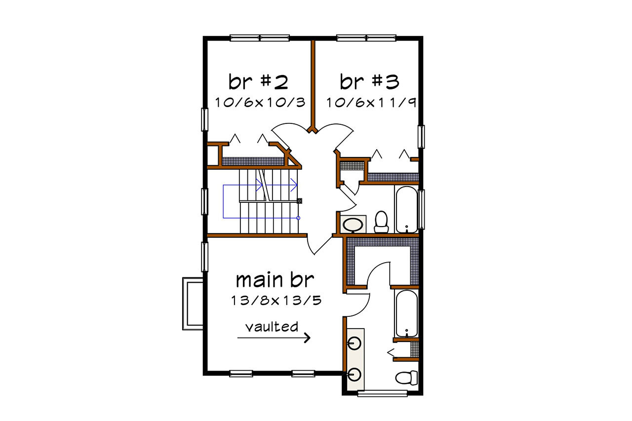 Modern House Plan - 19328 - 2nd Floor Plan