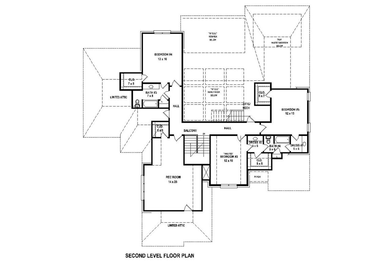 Secondary Image - Classic House Plan - 19359 - 2nd Floor Plan