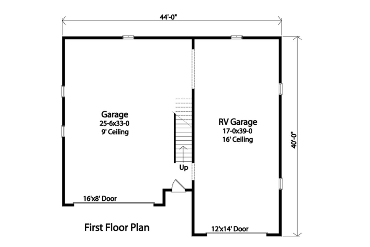 Traditional House Plan - 19378 - 1st Floor Plan