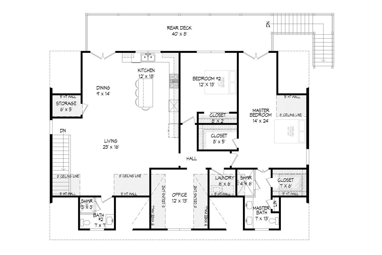 Secondary Image - Cape Cod House Plan - Liberty Barndominium 19571 - 2nd Floor Plan