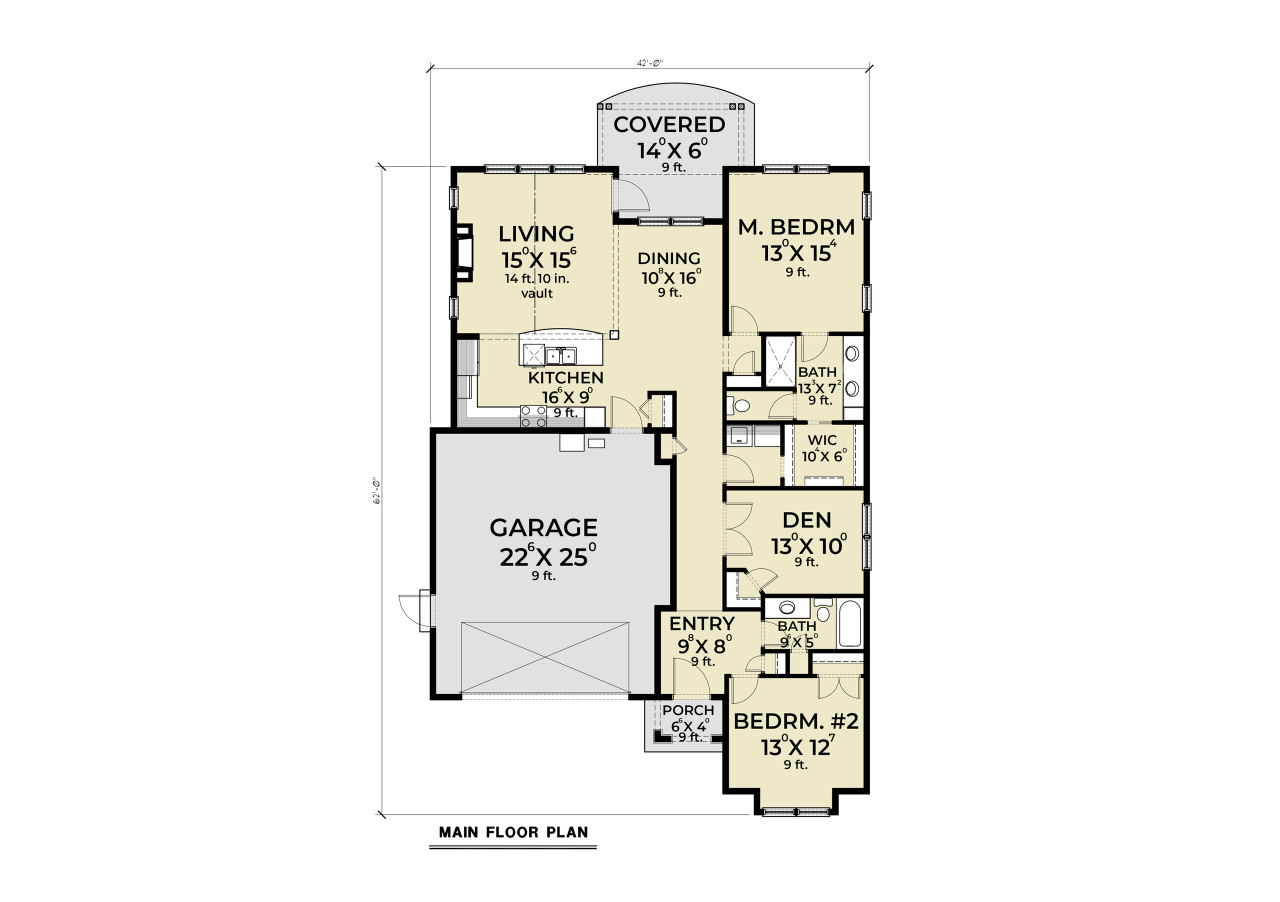 European House Plan - 19637 - 1st Floor Plan