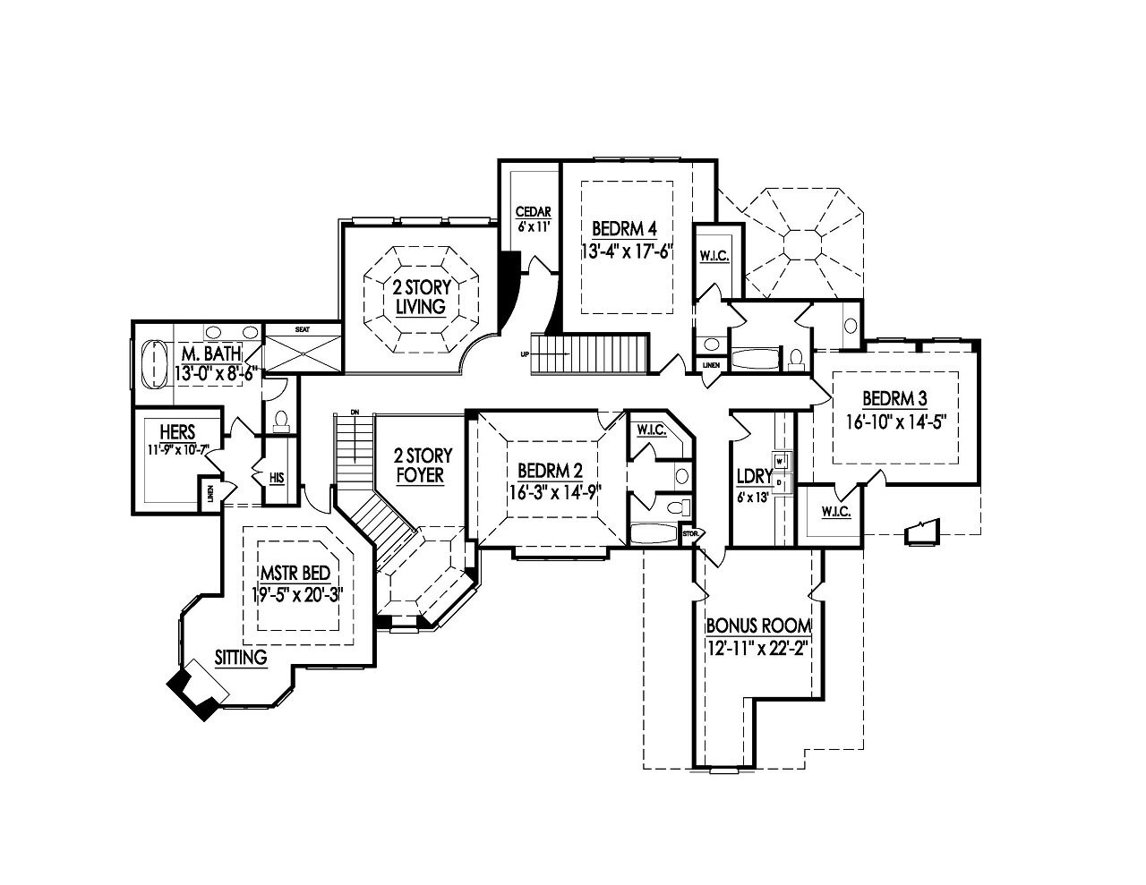 European House Plan - 19649 - 2nd Floor Plan