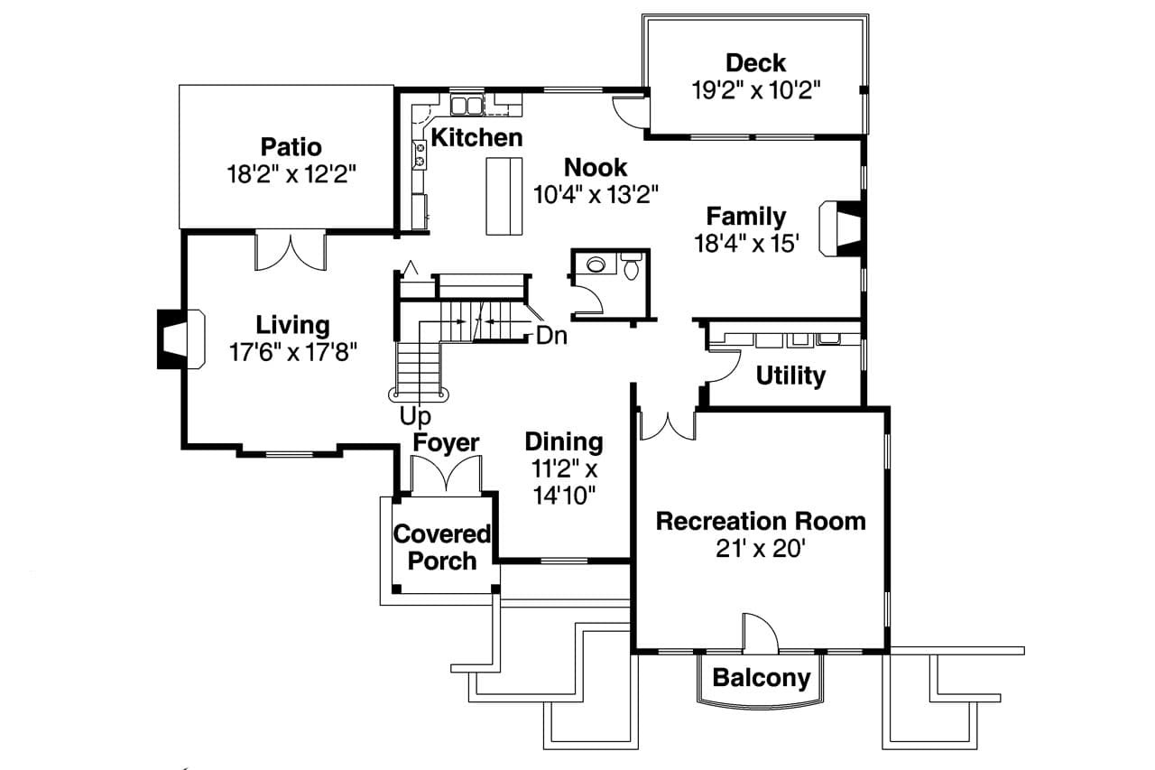 European House Plan - Marseille 19728 - 1st Floor Plan
