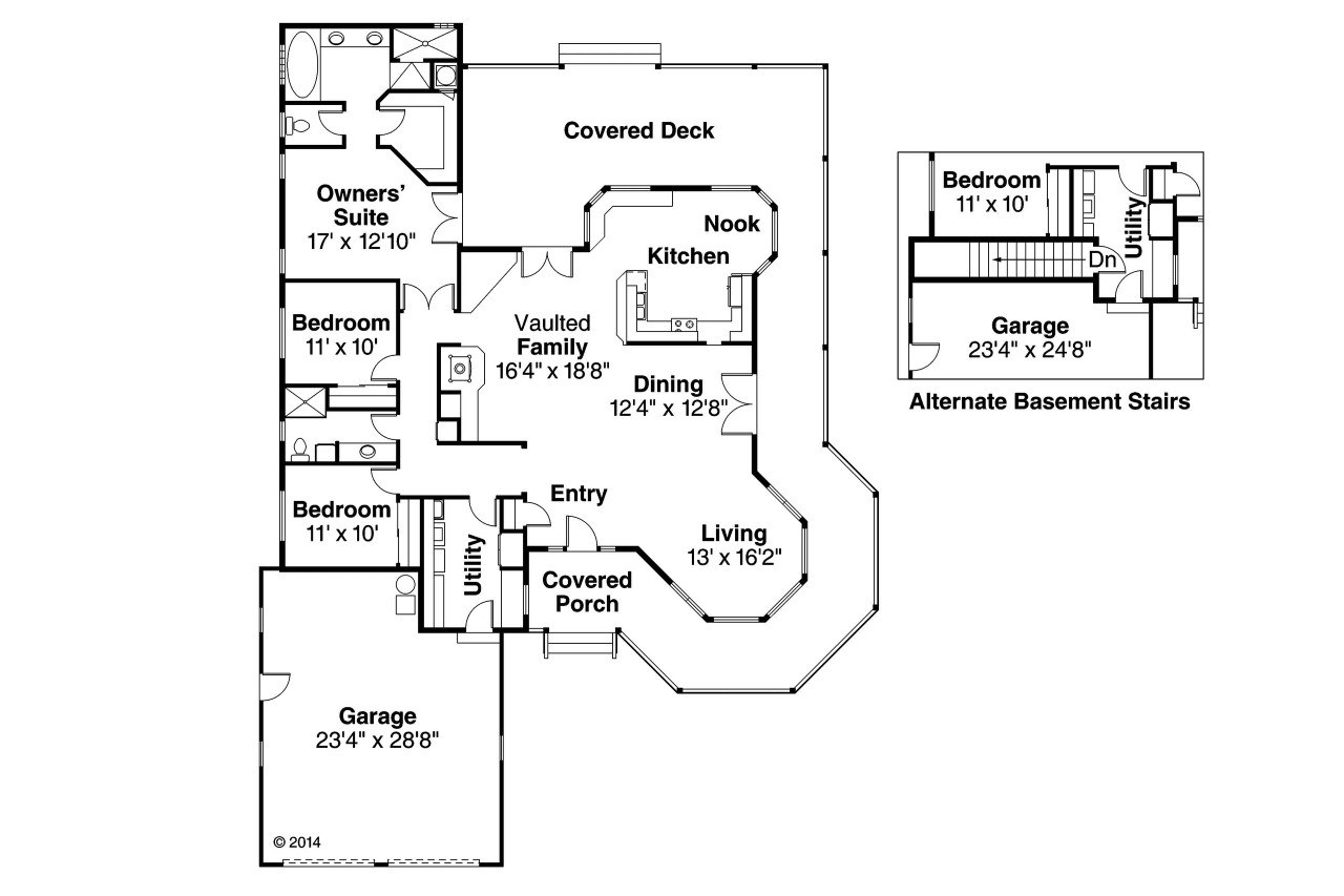 Country House Plan - Cortland 20057 - 1st Floor Plan