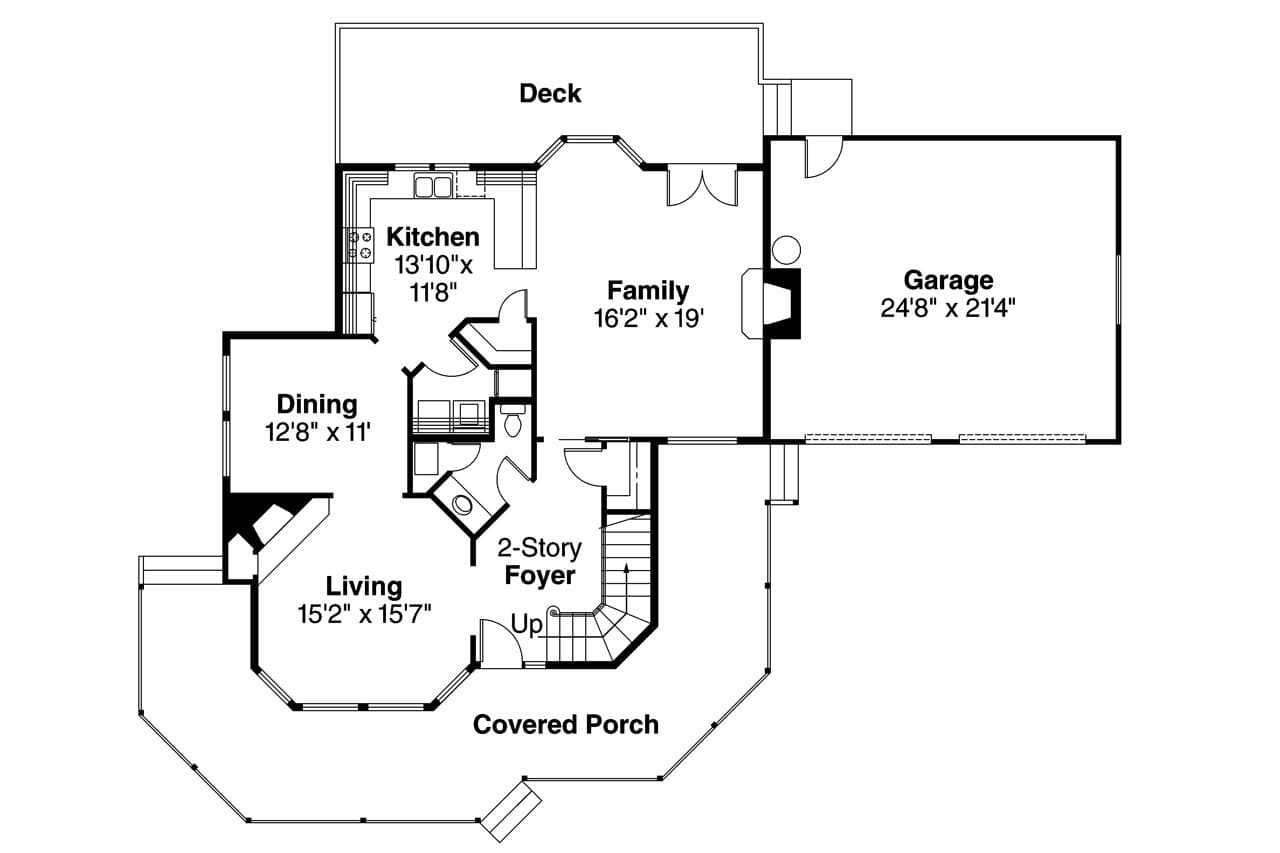 Country House Plan - Thompson 20566 - 1st Floor Plan