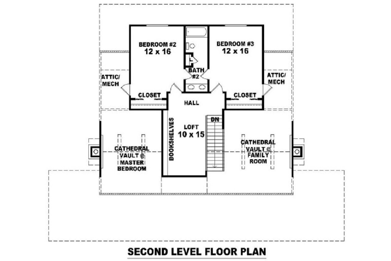 Secondary Image - Country House Plan - 20907 - 2nd Floor Plan