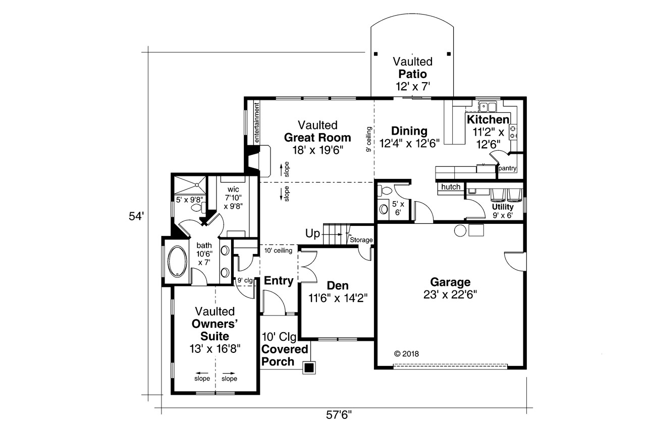 Traditional House Plan - Redwood 21003 - 1st Floor Plan