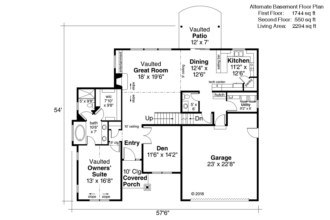 Traditional House Plan - Redwood 21003 - Optional Floor Plan