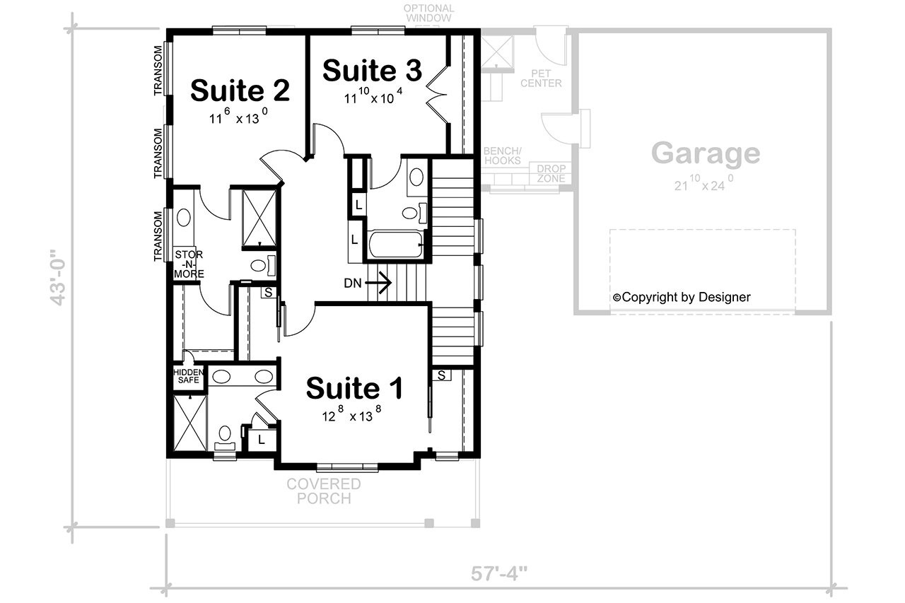 Secondary Image - Farmhouse House Plan - Wendling Farm Acres 21063 - 2nd Floor Plan