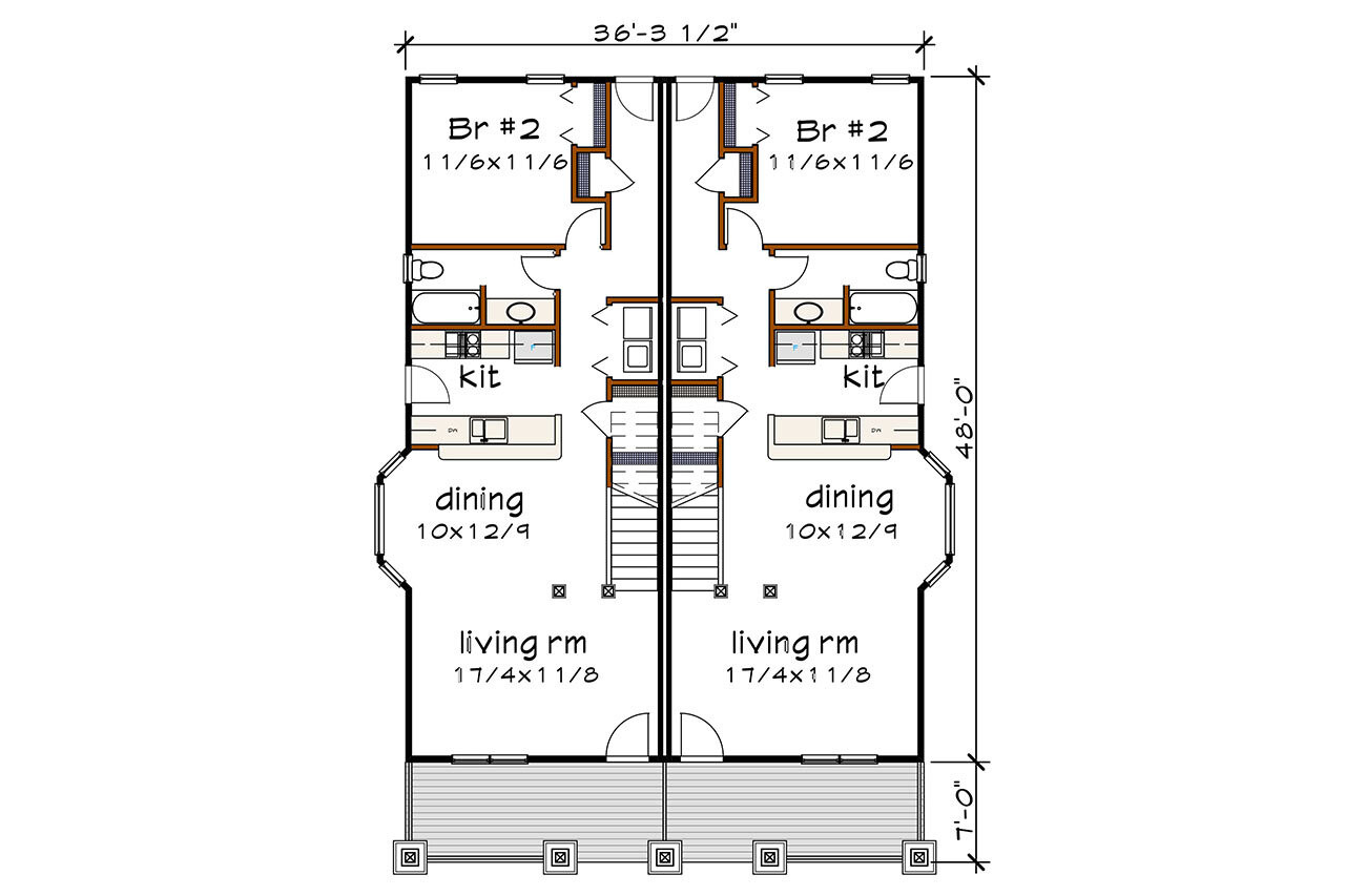 Craftsman House Plan - 21542 - 1st Floor Plan