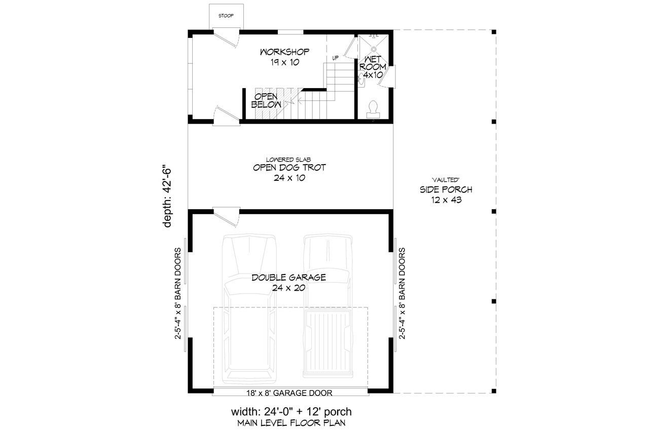 Farmhouse House Plan - Sonoma Barn 21553 - 1st Floor Plan