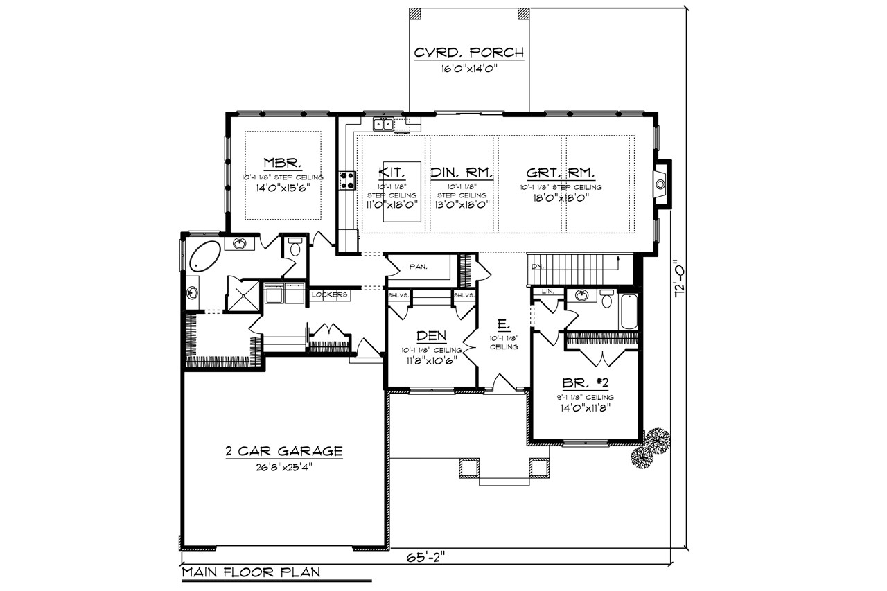 Craftsman House Plan - 21556 - 1st Floor Plan