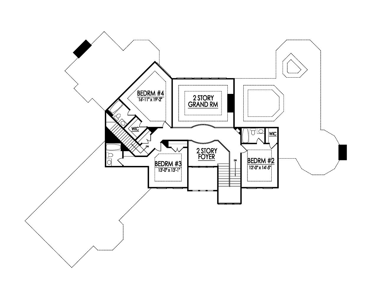Mediterranean House Plan - 21600 - 2nd Floor Plan