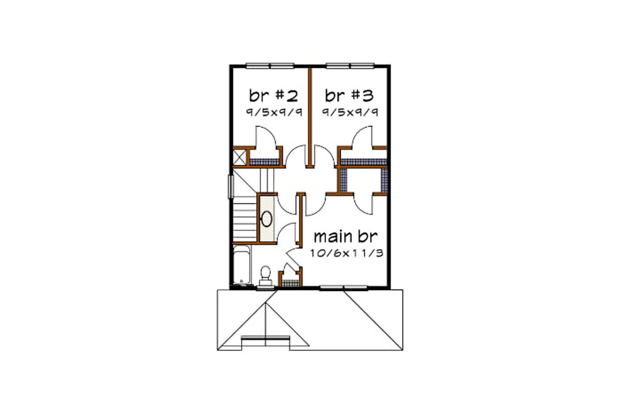 Craftsman House Plan - 21710 - 2nd Floor Plan