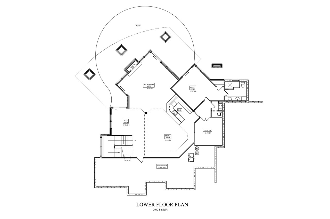 Prairie House Plan - Melbourne 21945 - Basement Floor Plan