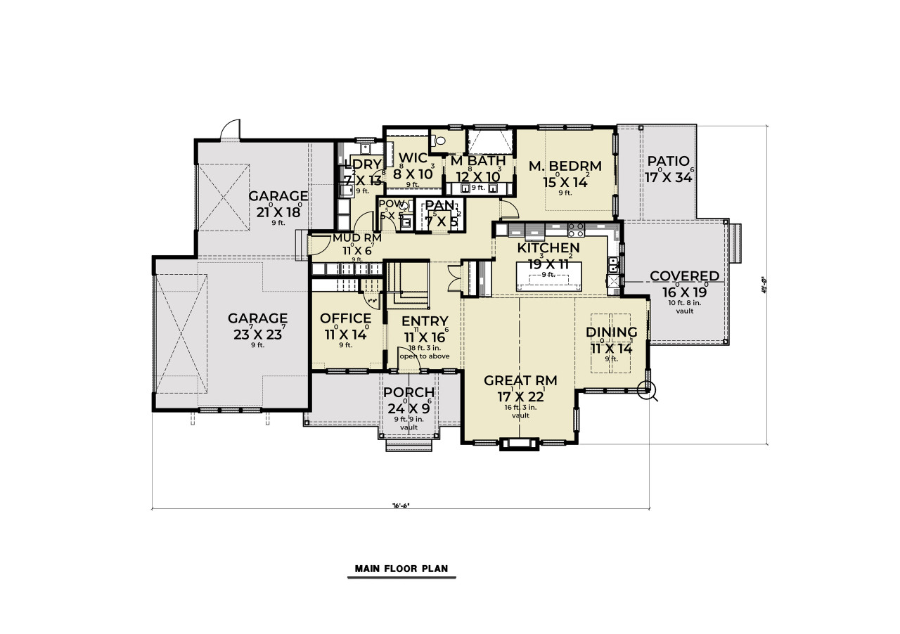 Farmhouse House Plan - 22241 - 1st Floor Plan