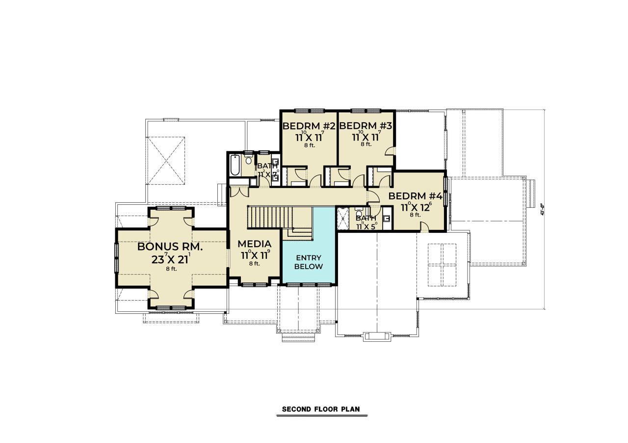 Farmhouse House Plan - 22241 - 2nd Floor Plan