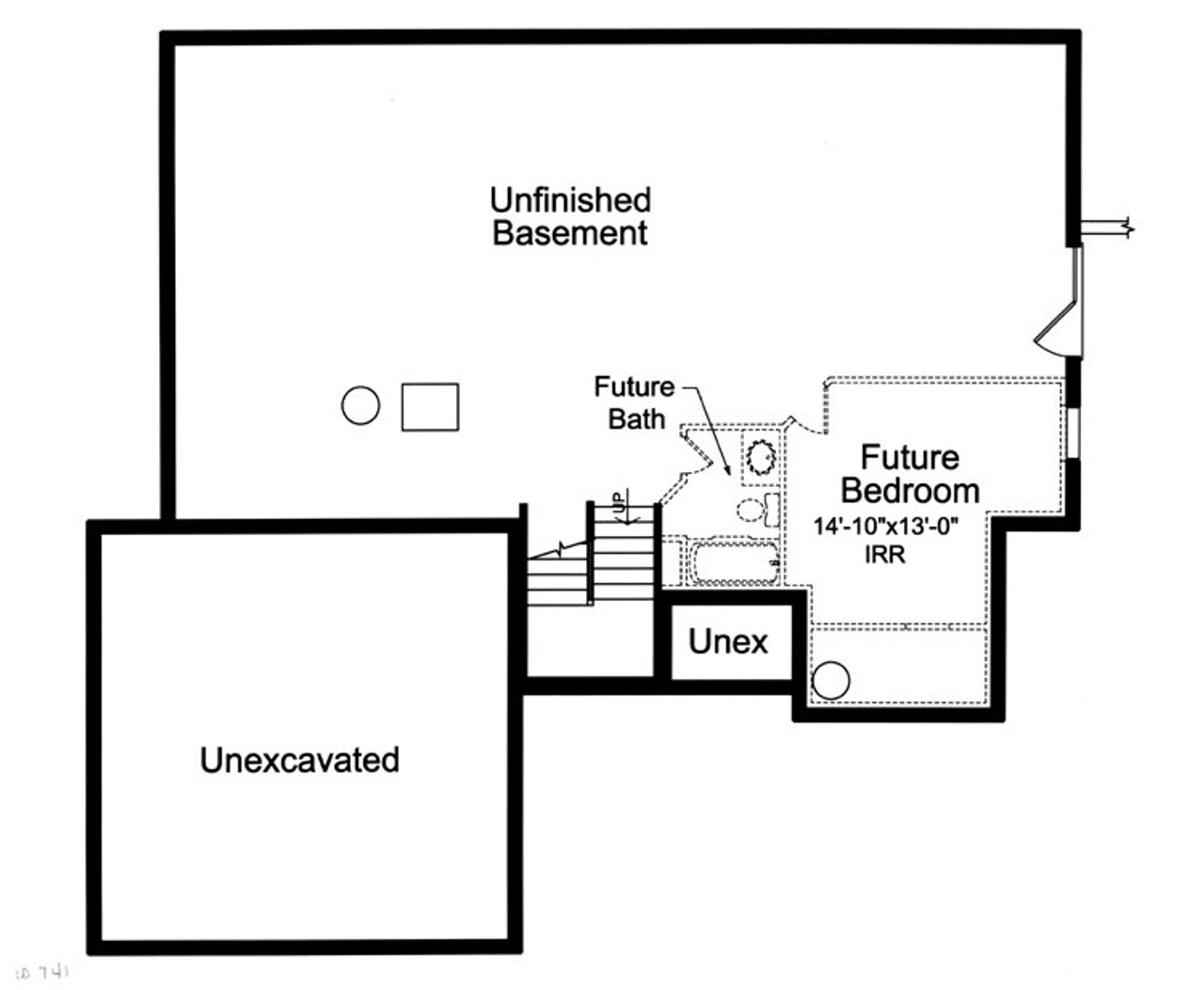 Traditional House Plan - Loraine 22491 - Basement Floor Plan