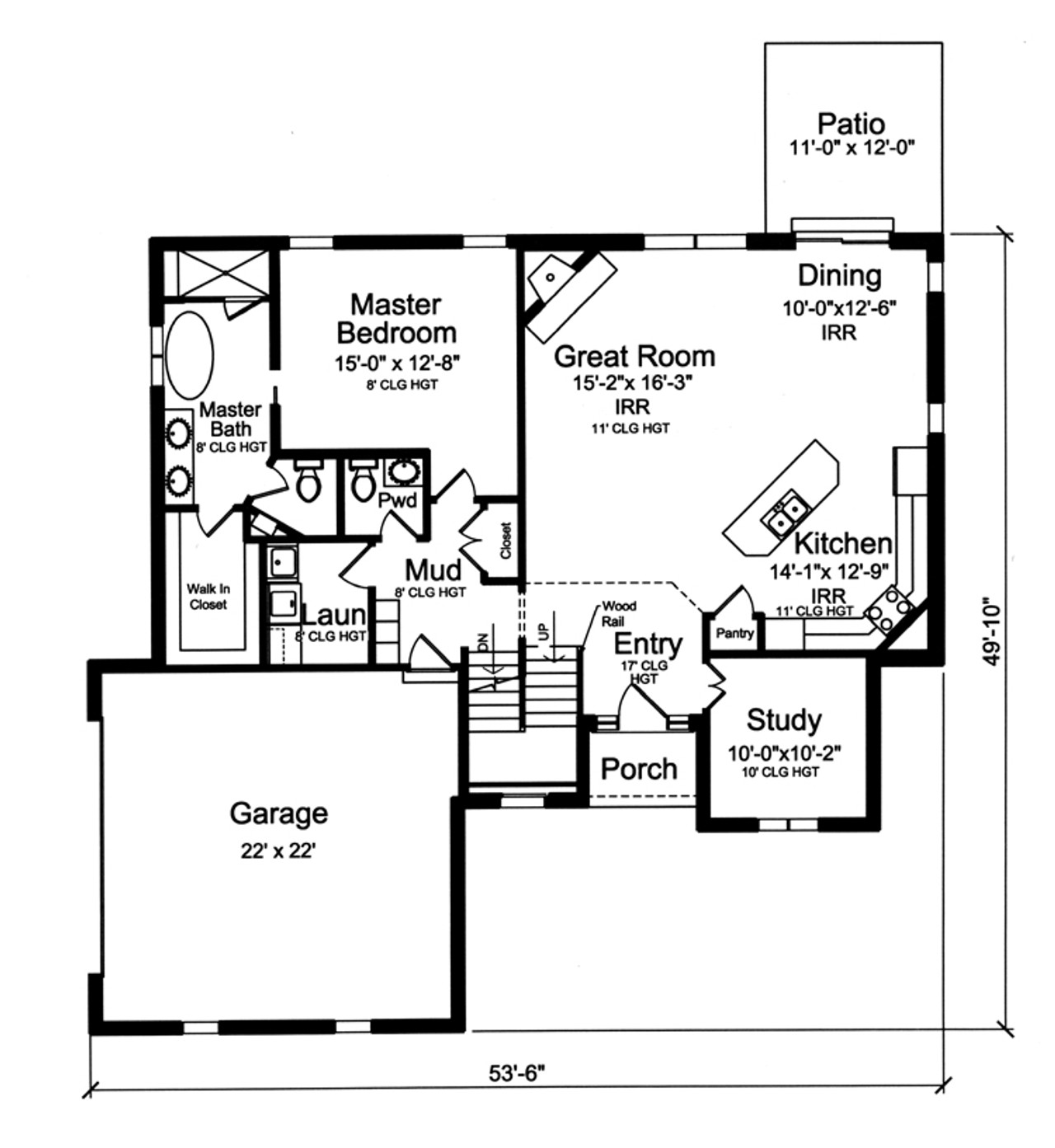 Traditional House Plan - Loraine 22491 - 1st Floor Plan