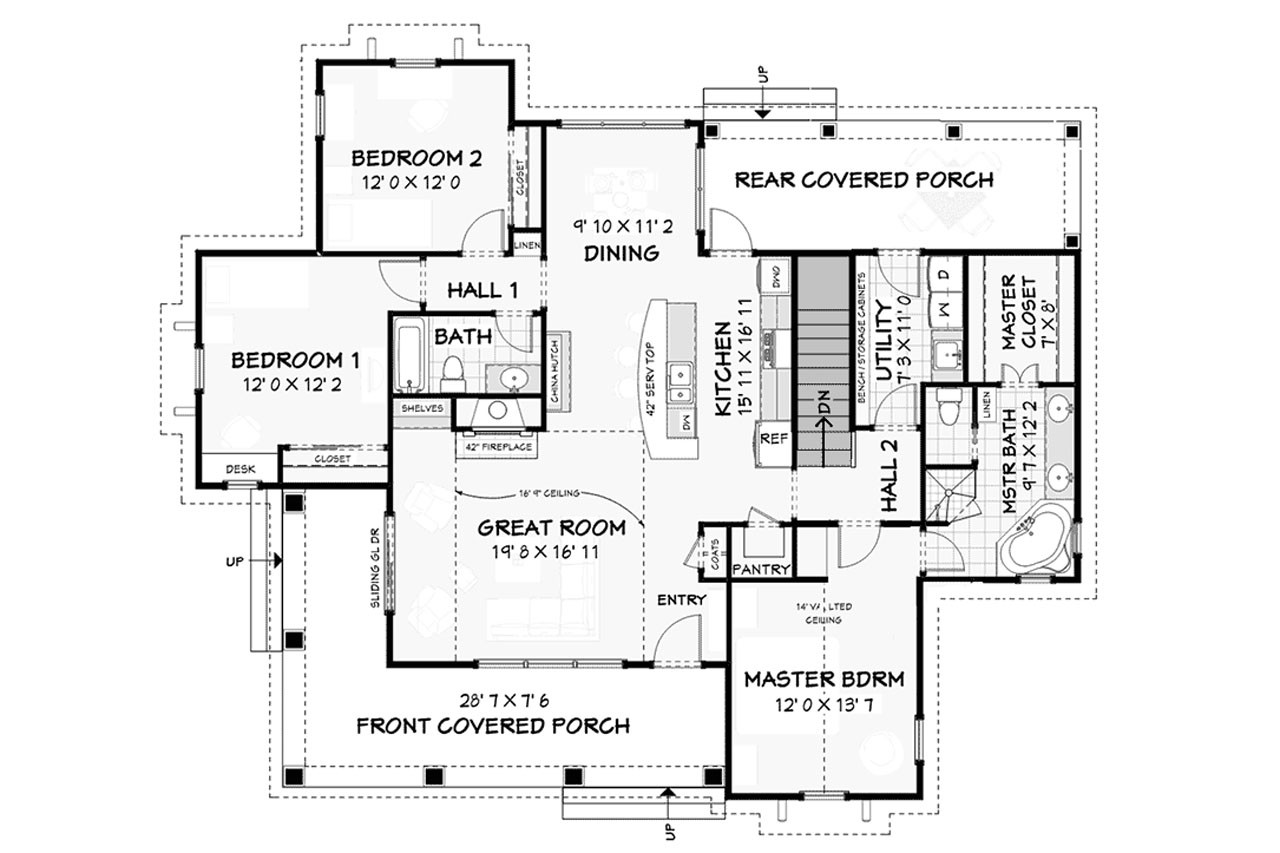 Farmhouse House Plan - 22879 - Optional Floor Plan