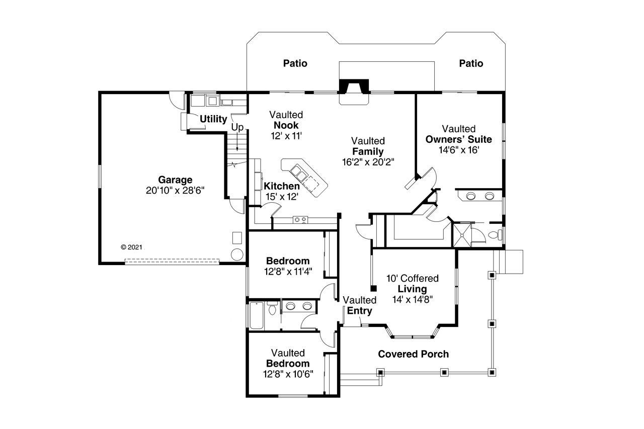 Country House Plan - Binghamton 23210 - 1st Floor Plan