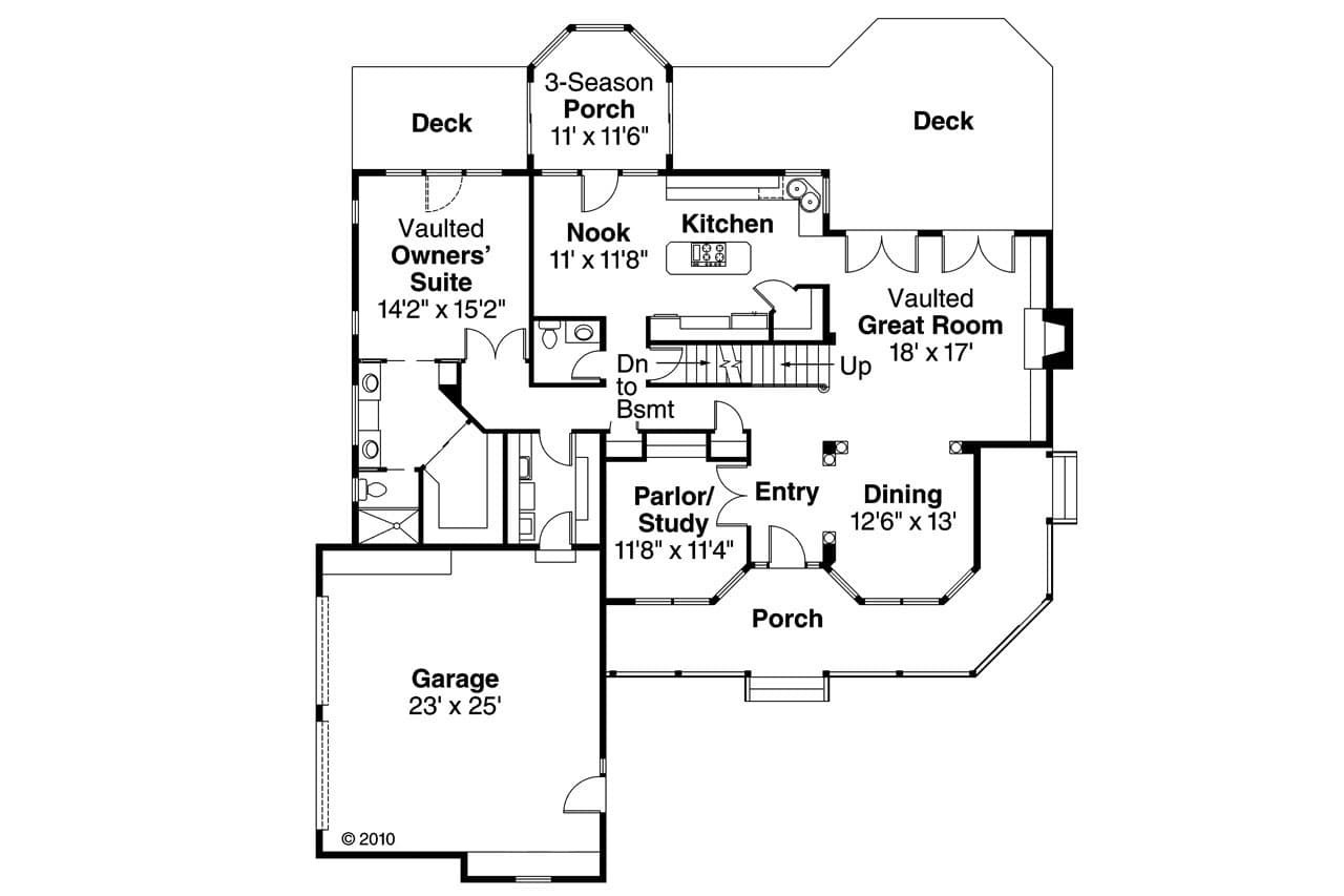 Country House Plan - Charleston 23233 - 1st Floor Plan