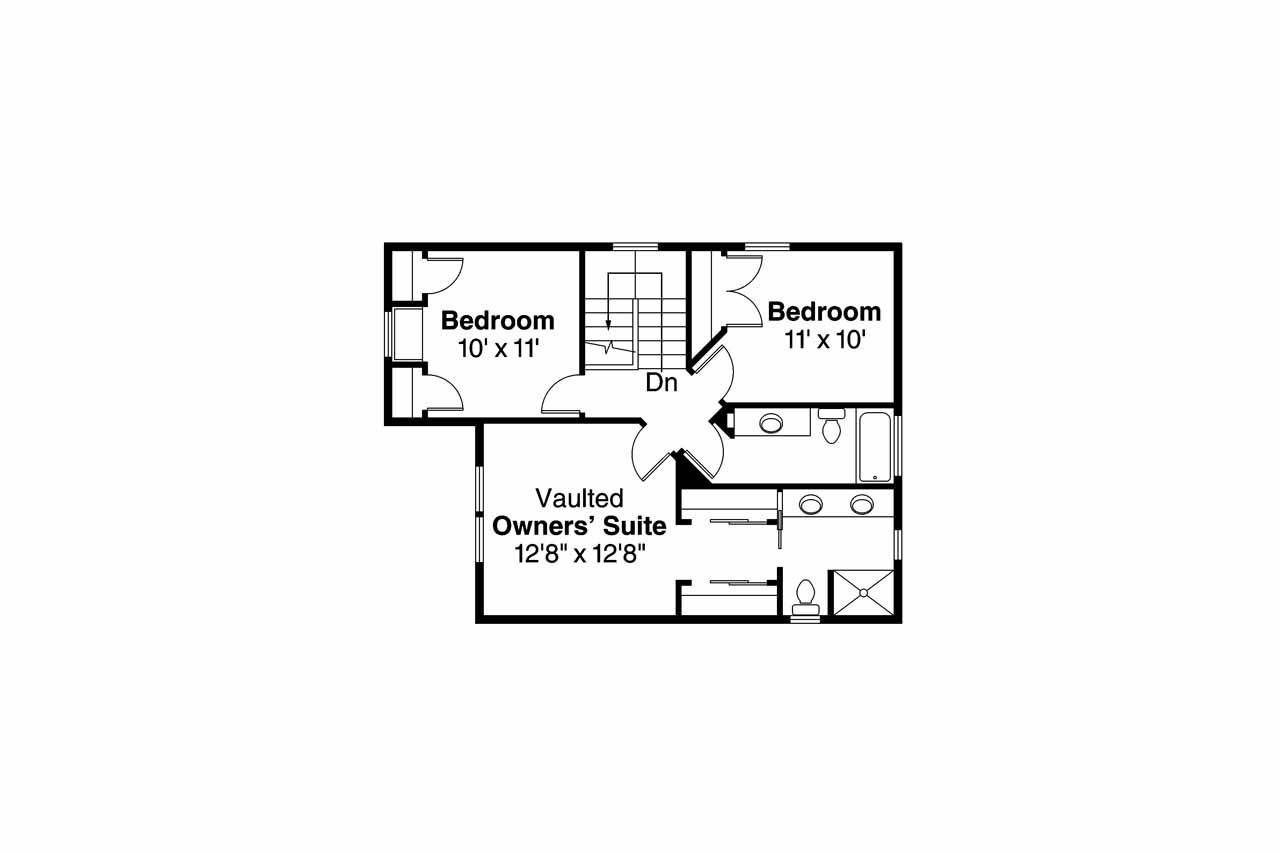 Secondary Image - Country House Plan - Ellisville 23710 - 2nd Floor Plan