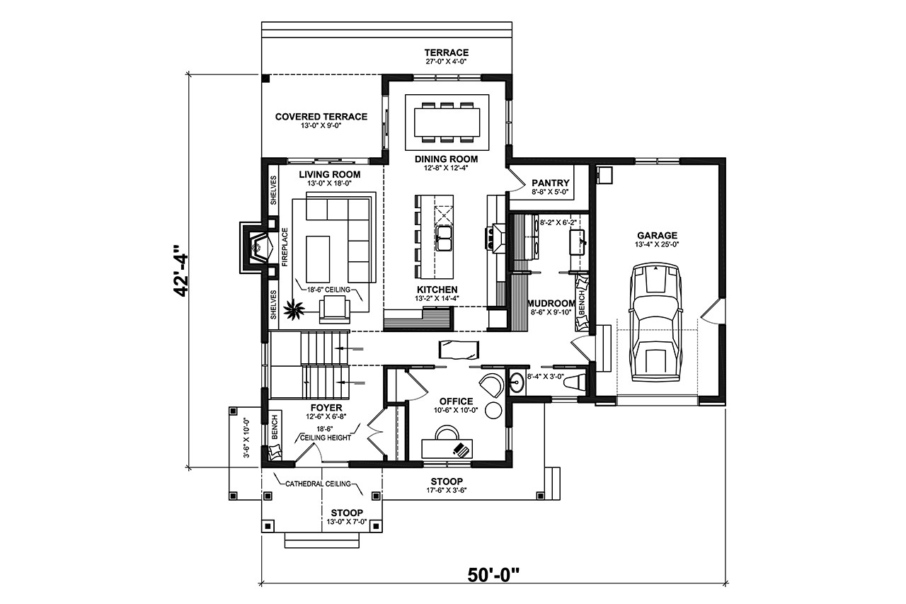 Farmhouse House Plan - Rocheleau 23733 - 1st Floor Plan