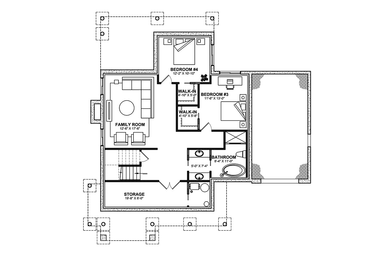 Farmhouse House Plan - Rocheleau 23733 - Basement Floor Plan