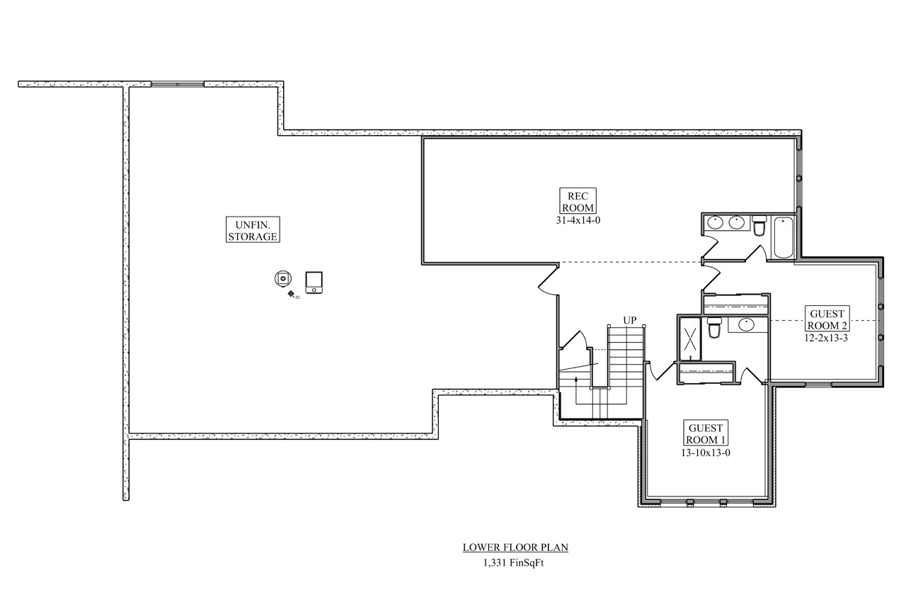 Prairie House Plan - Rivers Bend 23749 - Basement Floor Plan