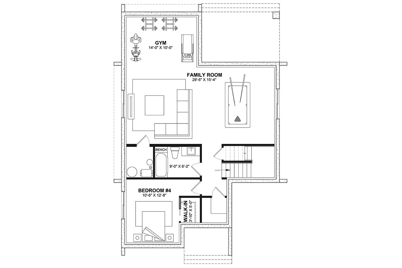 Modern House Plan - Freya 24081 - Basement Floor Plan