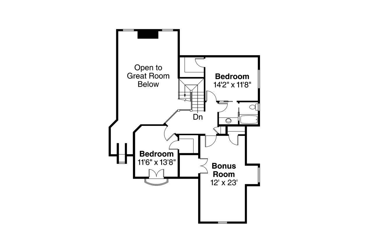 Secondary Image - European House Plan - Heartison 24998 - 2nd Floor Plan
